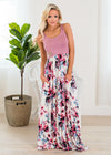 Printed maxi dress