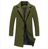 2021 Autumn And Winter New Mens Solid Color Casual Business Woolen Coats