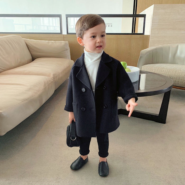 Kids Outerwear Coats Spring Wool Overcoat