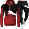 Men Sets Winter Hoodies Pants 2 Piece Set Running Hoody .