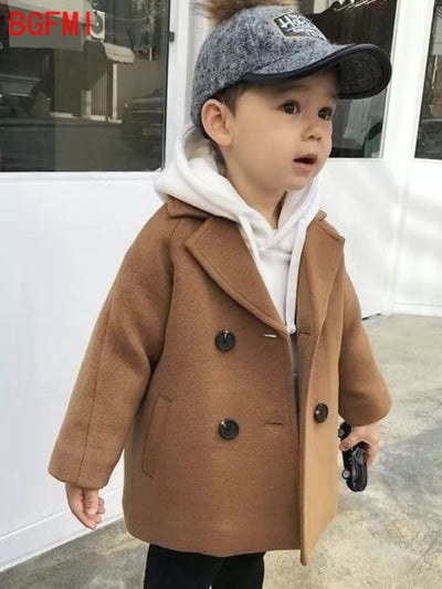 Kids Outerwear Coats Spring Wool Overcoat