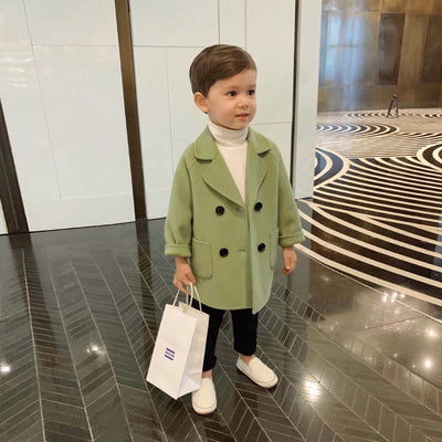 Kids Outerwear Coats Spring Wool Overcoat