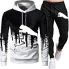 Men Sets Winter Hoodies Pants 2 Piece Set Running Hoody .