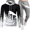 Men Sets Winter Hoodies Pants 2 Piece Set Running Hoody .