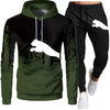 Men Sets Winter Hoodies Pants 2 Piece Set Running Hoody .